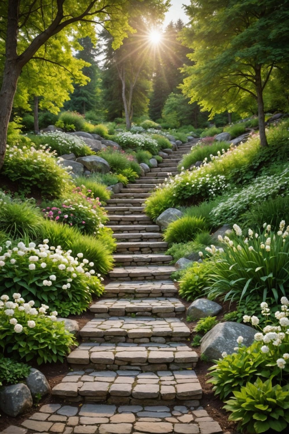 Stairways and Paths for Hillside Access