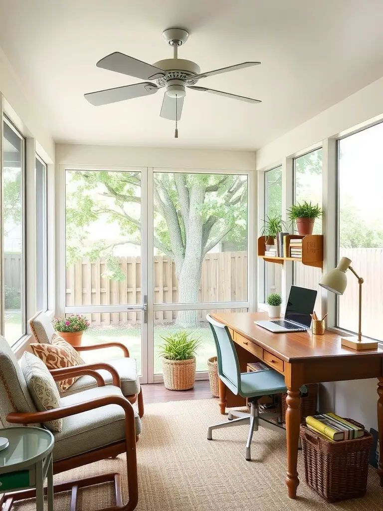 40. Serene Back Porch Office for Fresh Air Workdays