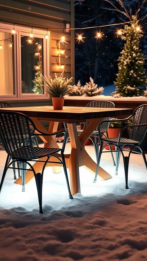LED Strip Lights for Under-Table Glow