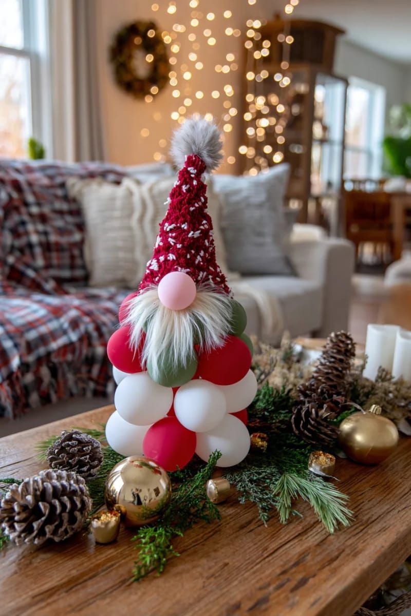 18. Balloon Christmas gnome with felt details - photo 2