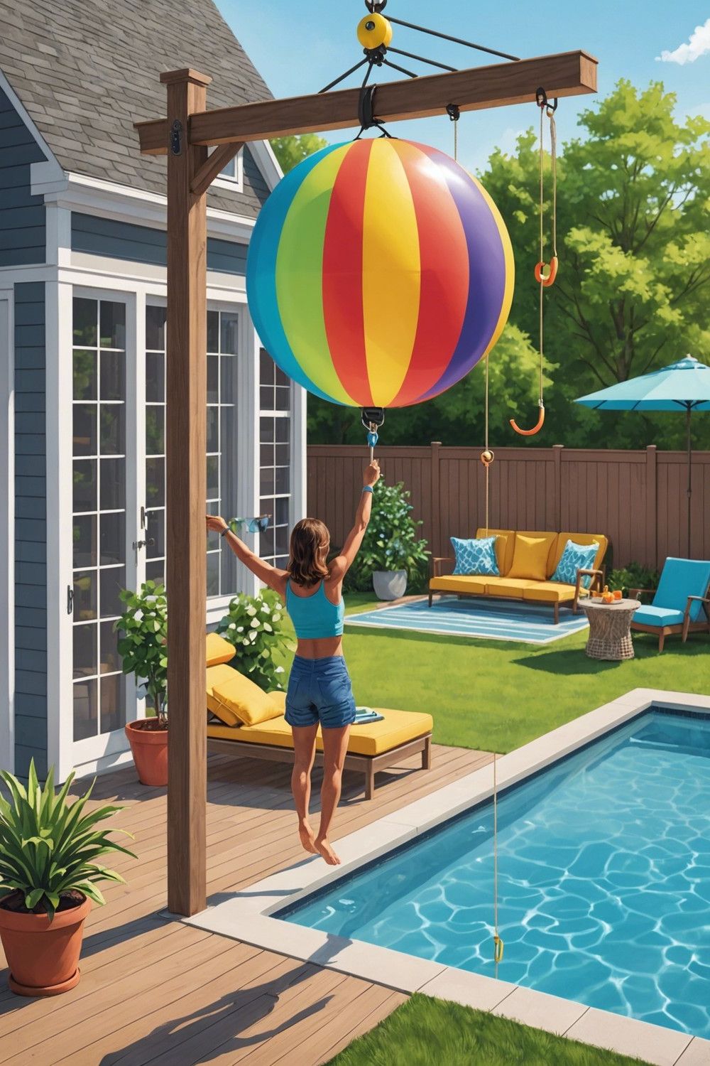 1) Pulley System for Float Storage