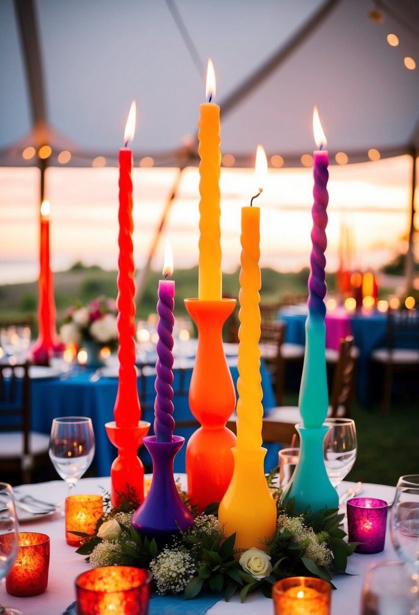 9) Elevated Candle Displays with Personality