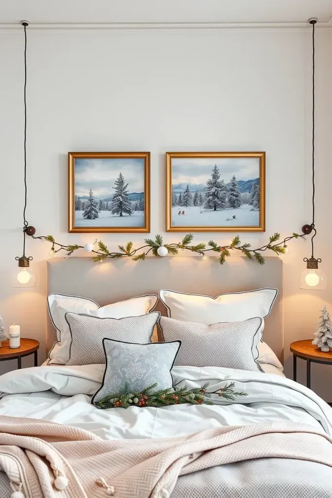 Winter-Themed Wall Decor Ideas for Bedrooms