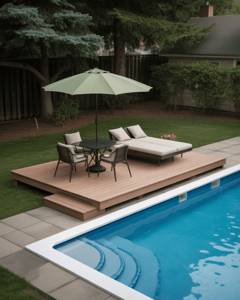 Affordable Lounge Extension for Rectangle Pools