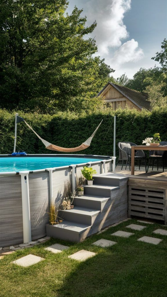19. A Hammock for Poolside Lounging