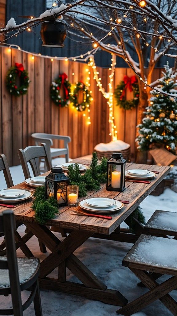 Festive Christmas Lights and Decor