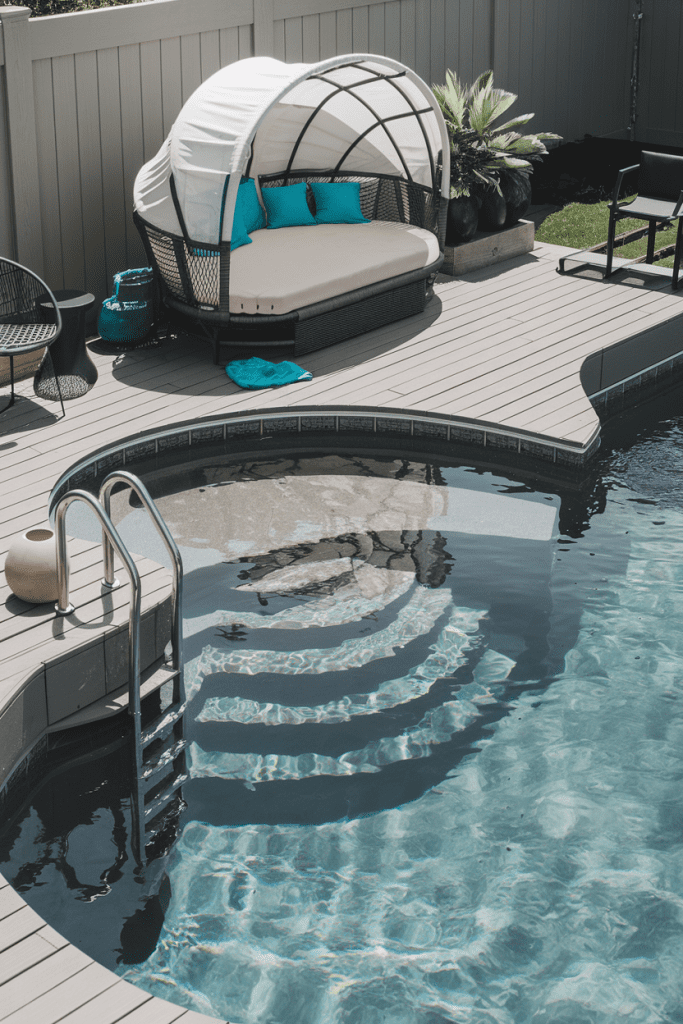 13. Poolside Daybed Lounge Setup