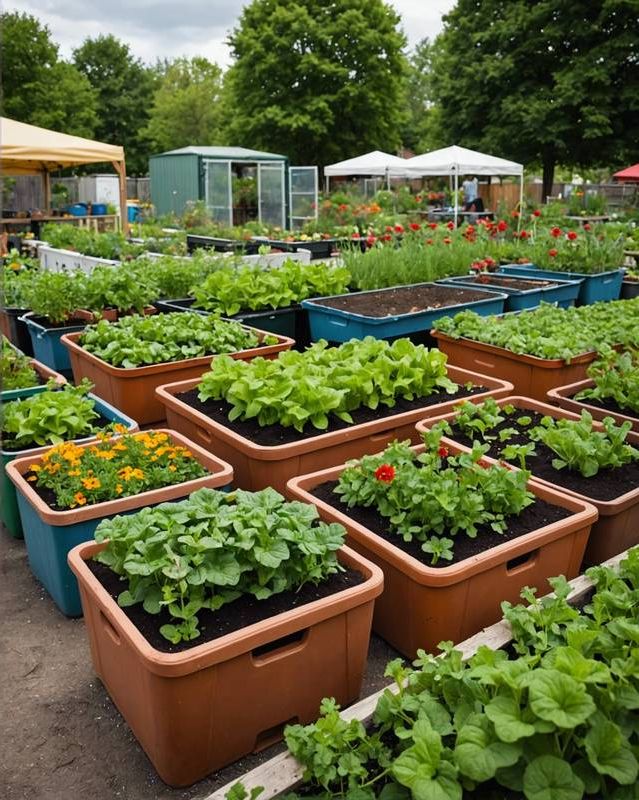 Community gardens as a container source