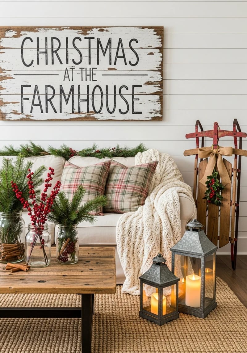 4. Wooden Farmhouse Sign Above Sofa - photo 3