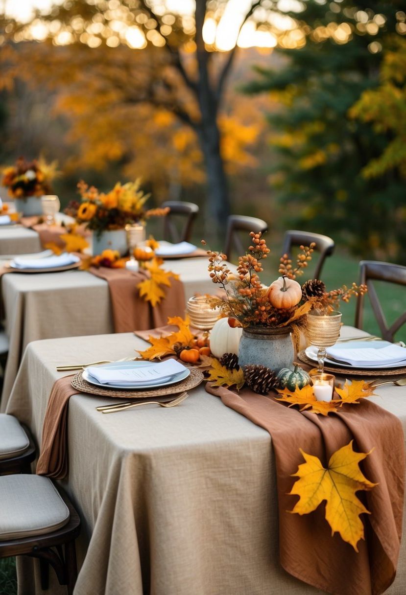 11) Choose Rich, Earthy Linen Tablecloths