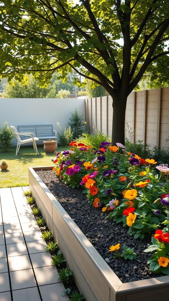 Colorful Edible Flower Garden Beds