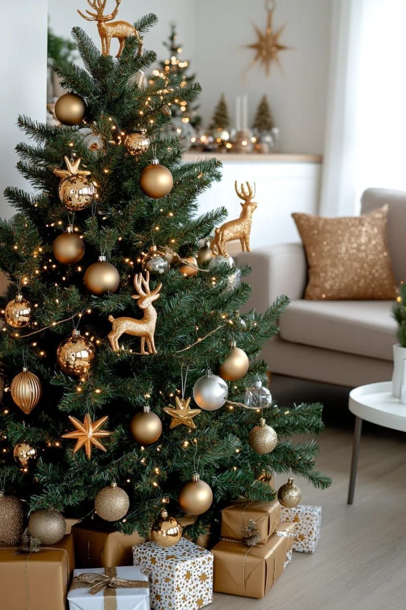 29. Reindeer figures and sparkling stars for classic elegance - photo 3