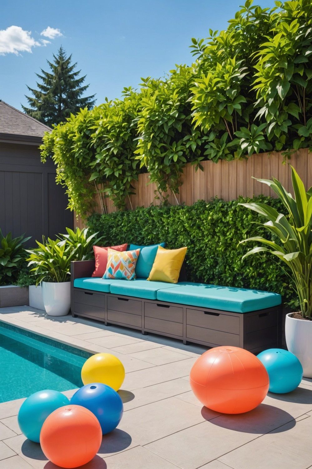 14) Patio Storage Bench for Floats