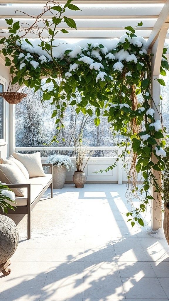 Climbing Plants on Lattice Screens