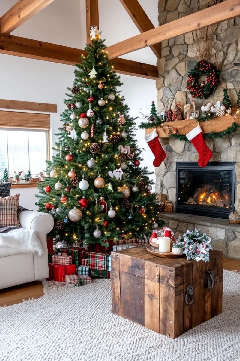 15. Eclectic tree with handcrafted whimsical ornaments - photo 2