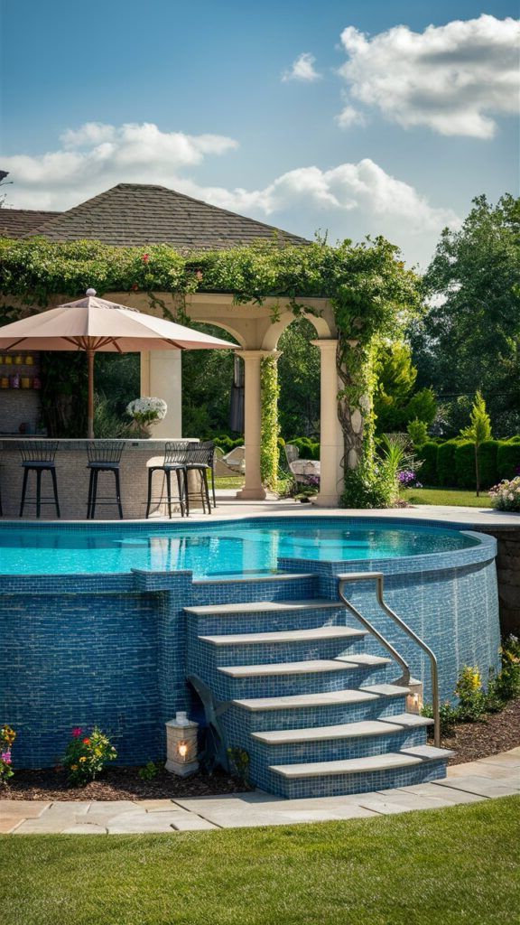 11. A Gazebo for Poolside Shade