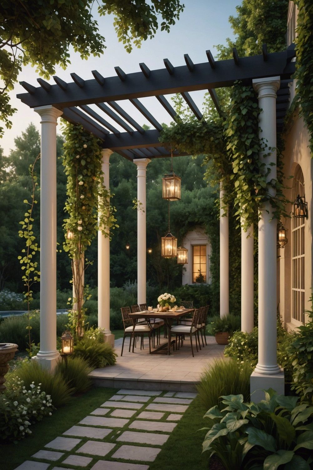Floating Pergola Design Idea