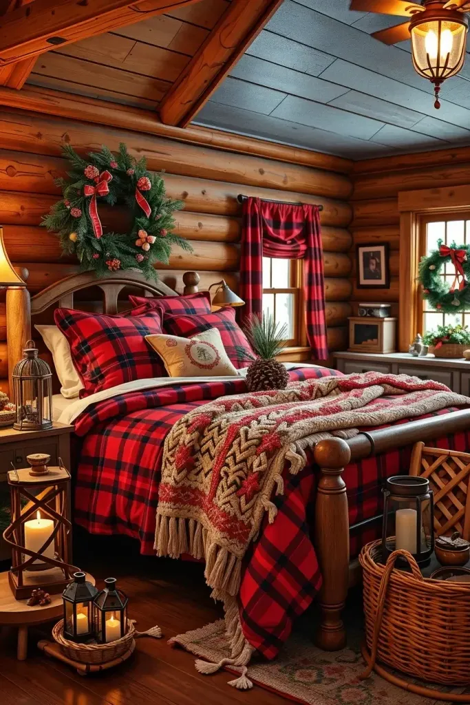 Rustic Country Charm for a Holiday Bedroom