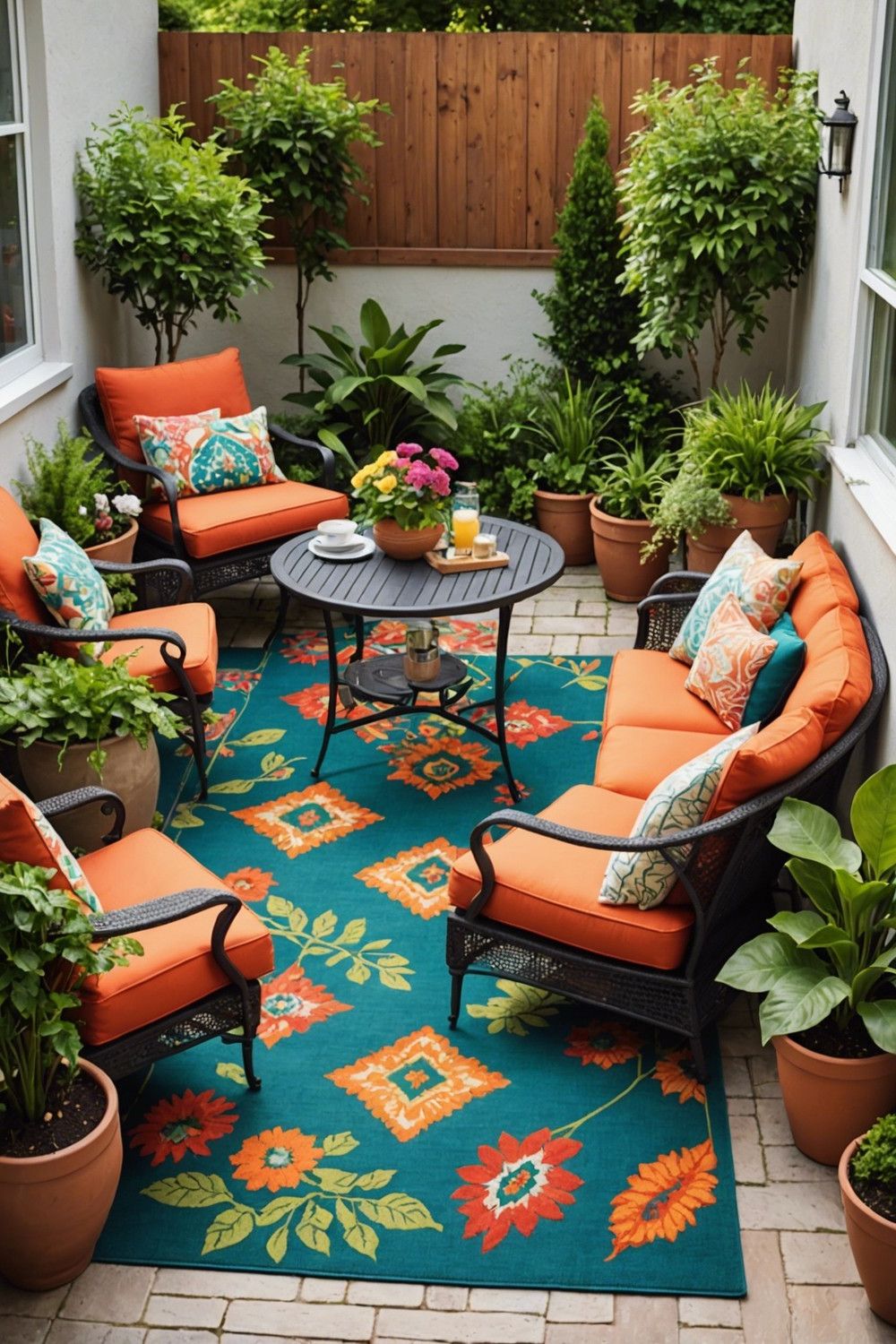 Bright Outdoor Rugs for Patio Color