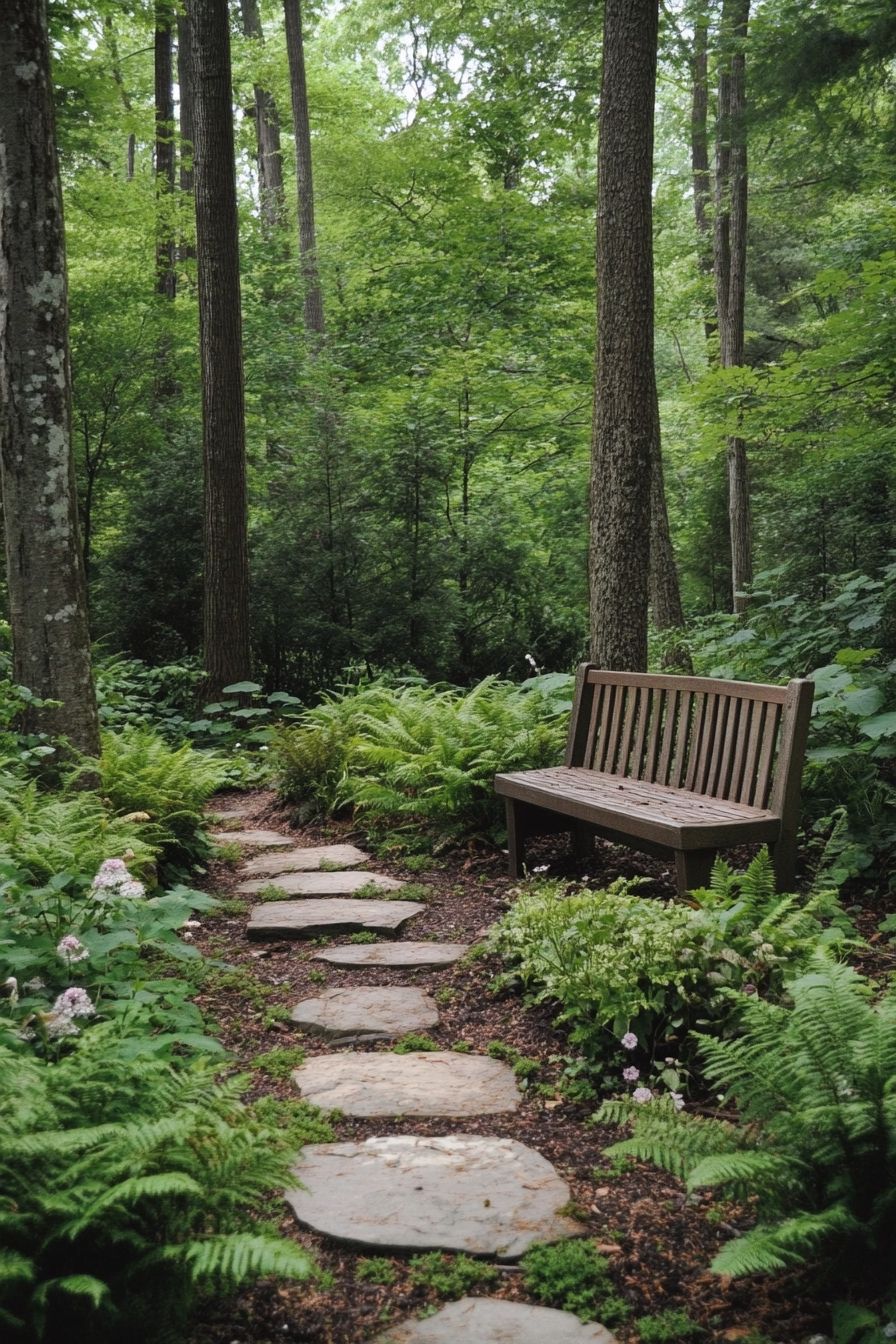 3. Pair Stepping Stones With a Quiet Bench