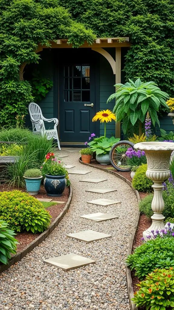 16) Vintage-Inspired Gravel Garden Looks