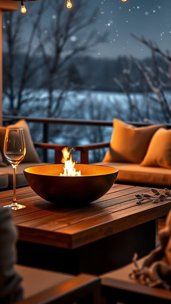 Stylish Tabletop Fire Bowls for Heating