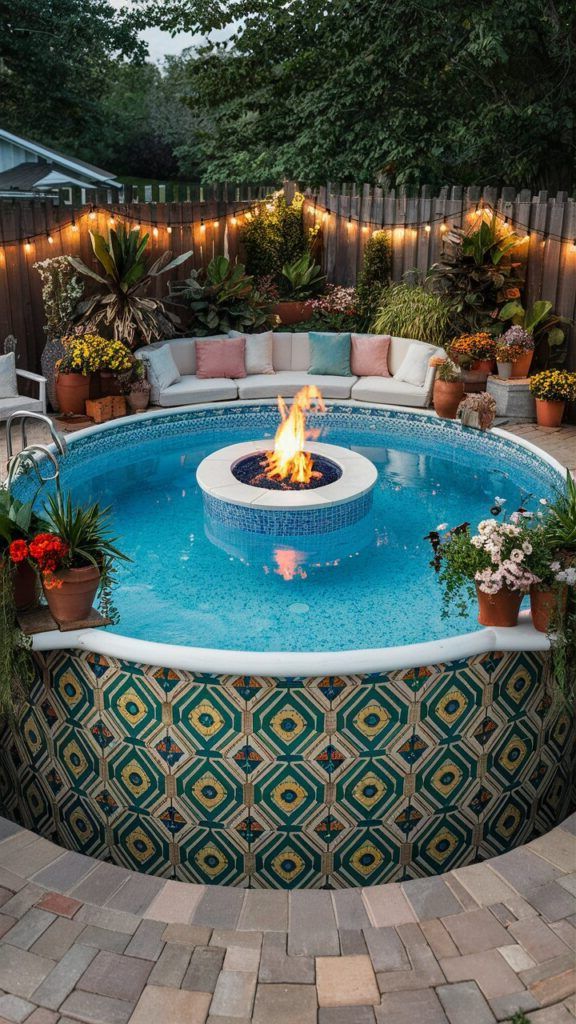 13. A Fire Pit for Cool-Evening Comfort
