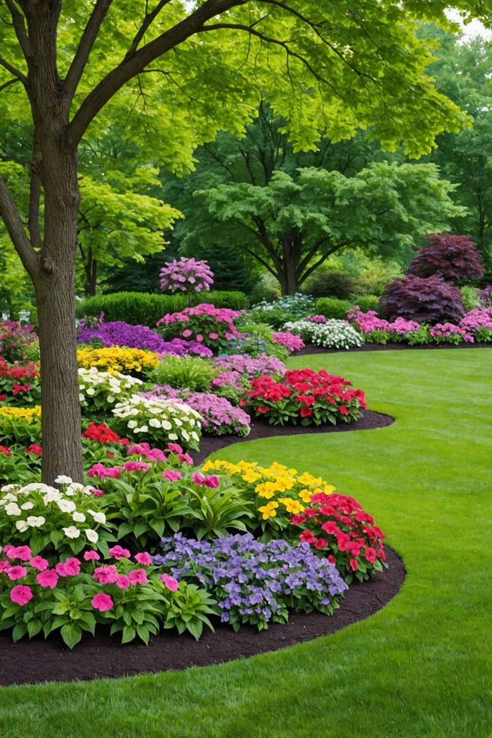 Surround the Trunk with Seasonal Flowers