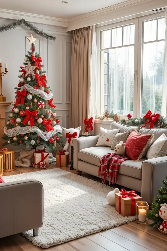 Family-Friendly Red and Silver Decor Ideas - photo 2