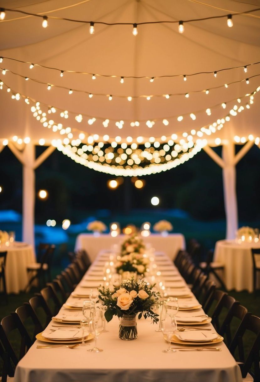 6) Drape Fairy Lights Overhead