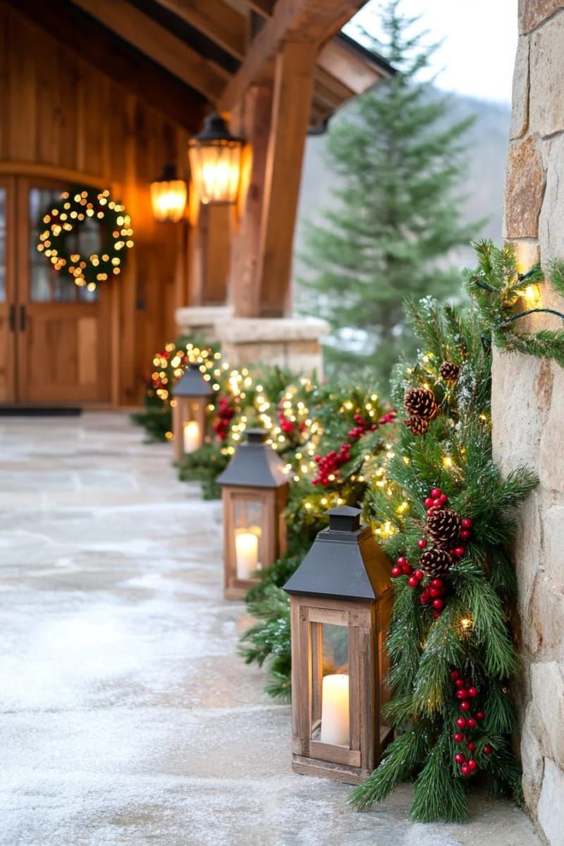 10. Foliage Garlands With Berries and Frosted Pinecones - photo 2