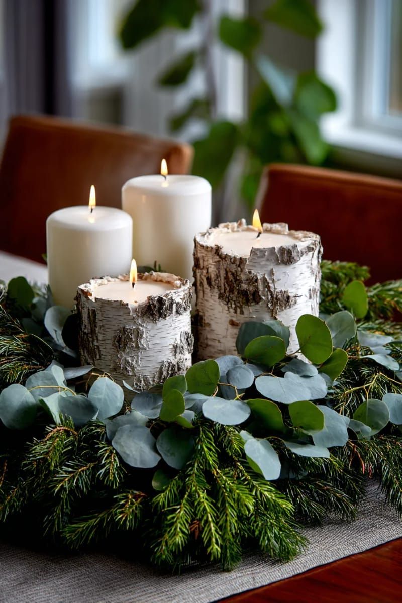10. Birch Bark Holders With Eucalyptus and Cedar - photo 3