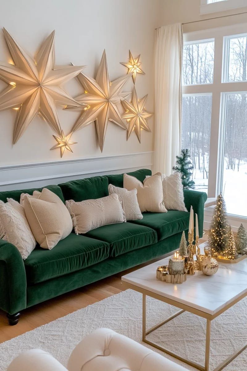 1. Paper star cluster with fairy lights - photo 2