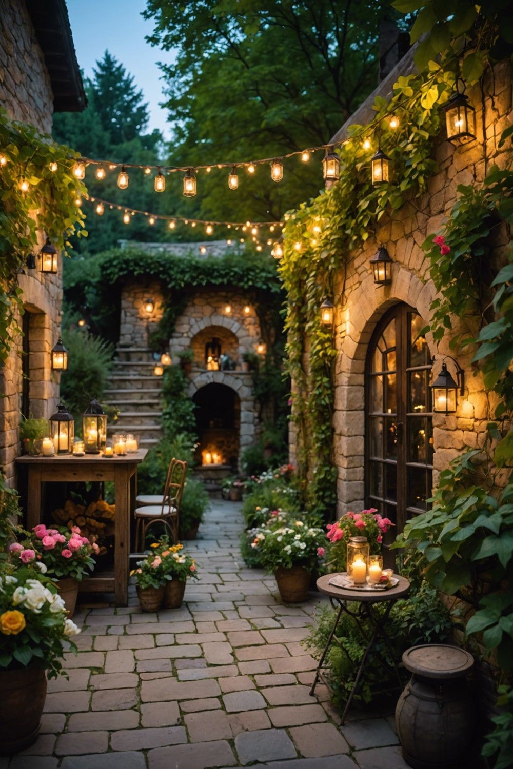 Whimsical Patio Fairy Light Ideas