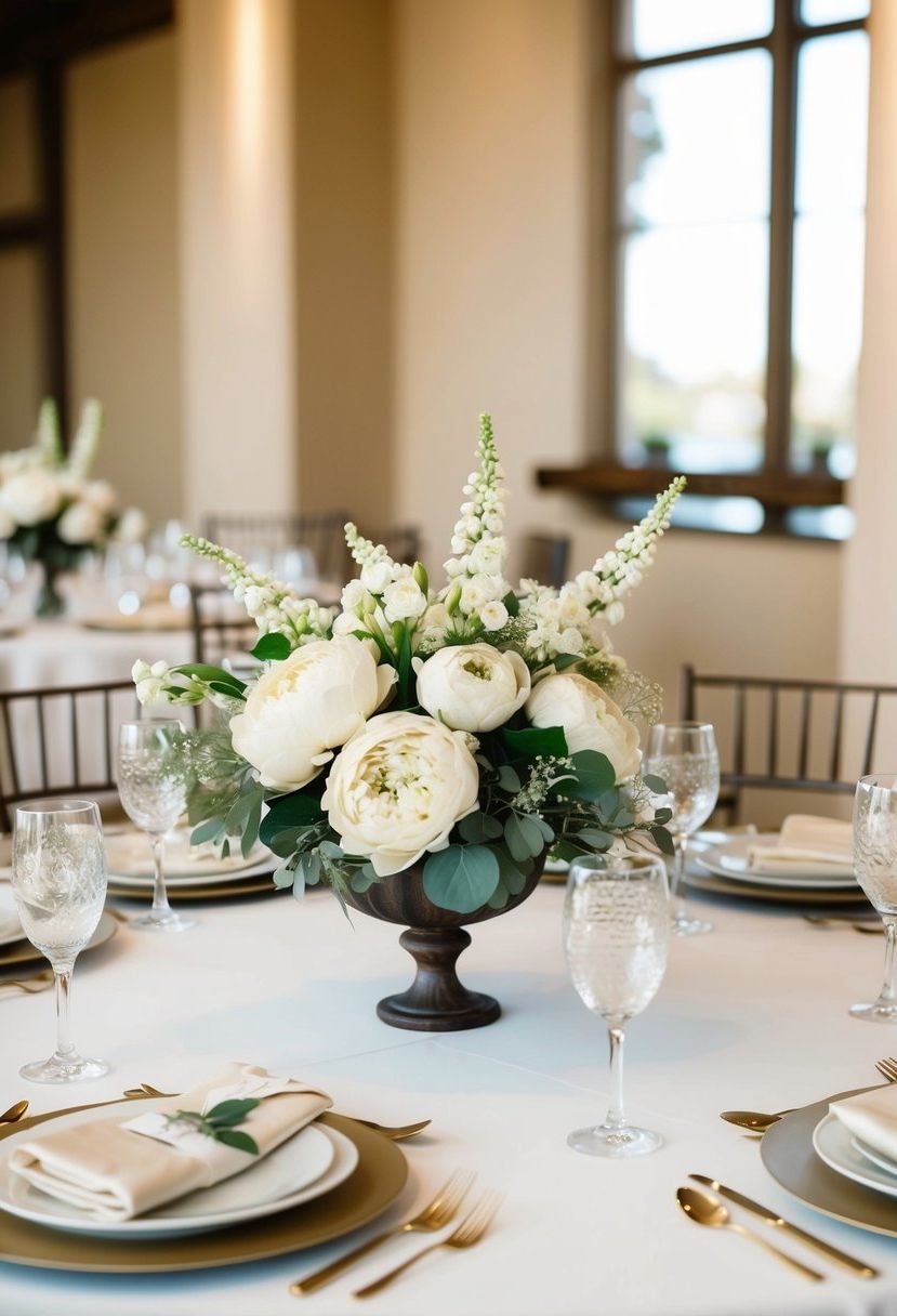 1) Cream Silk Floral Displays