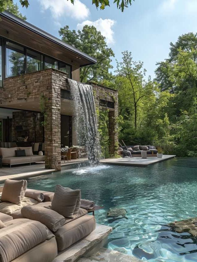 2025’s Top 47 Backyard Pool Ideas: Waterfall Wonders - photo 5
