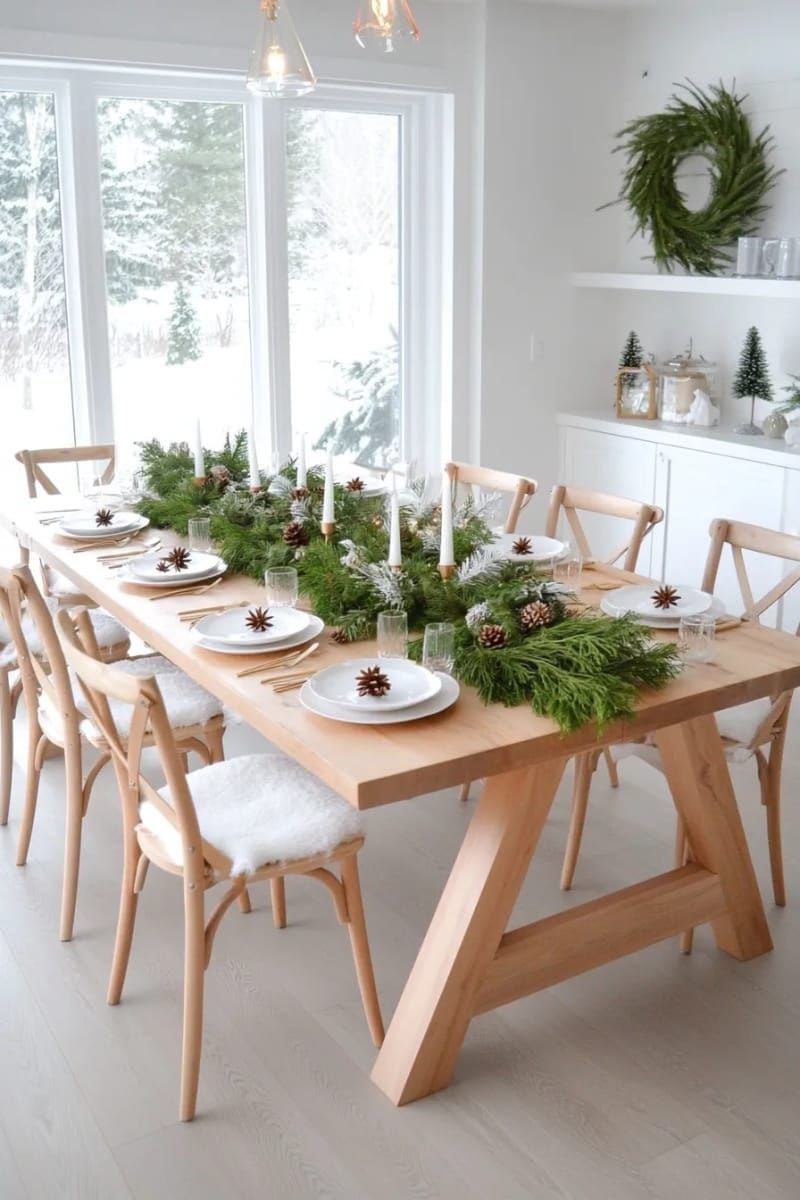 13. Pine Branch Centerpiece With Star Anise Accents