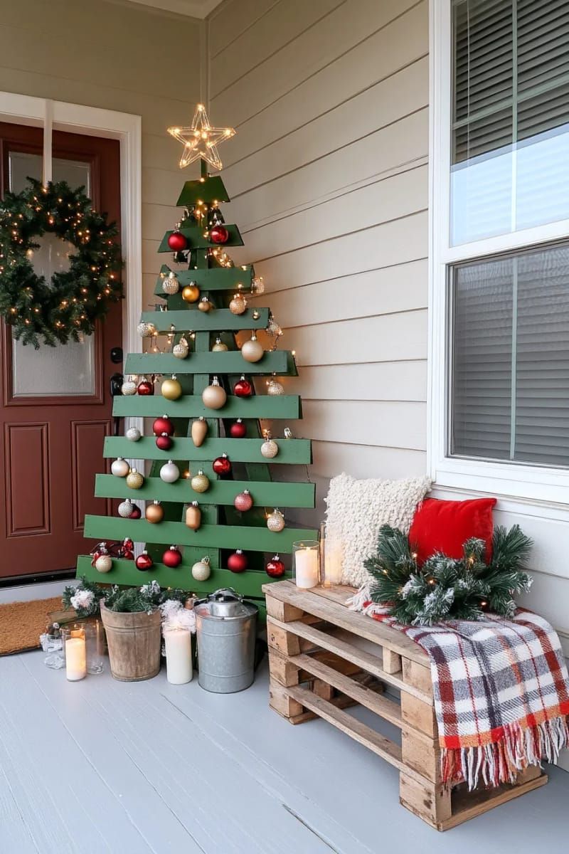 7. Pallet Wood Christmas Tree Display