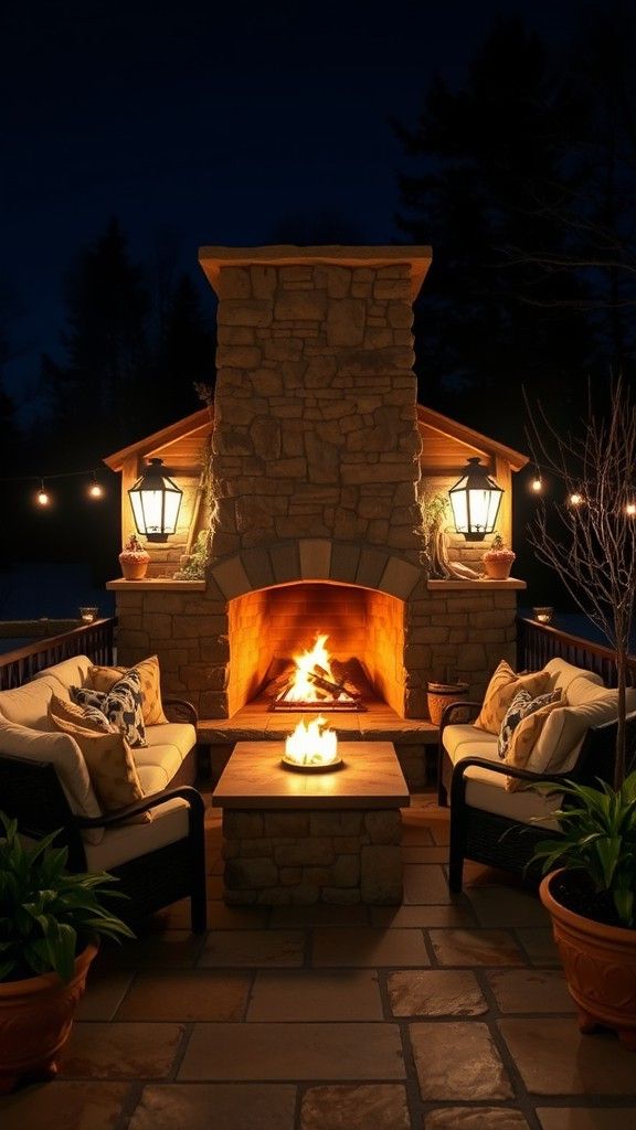 Fireplace With Hearth Seating Ledge
