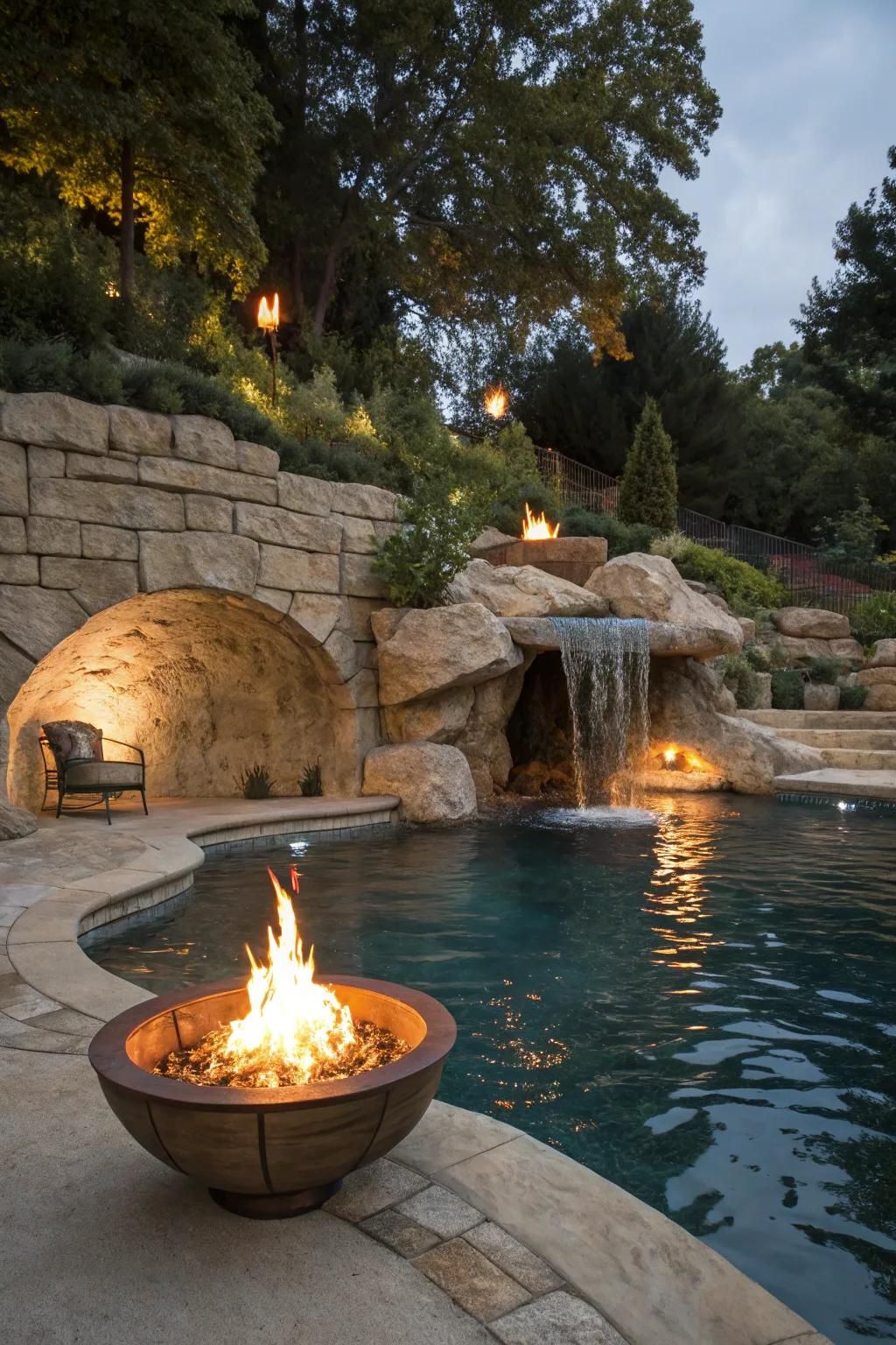 Mixing Fire and Water Features