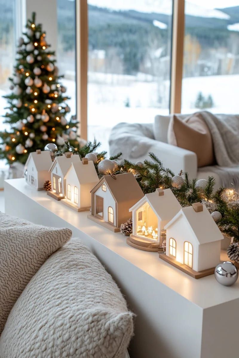 1. Frosted Glass Village With LED Lights - photo 3