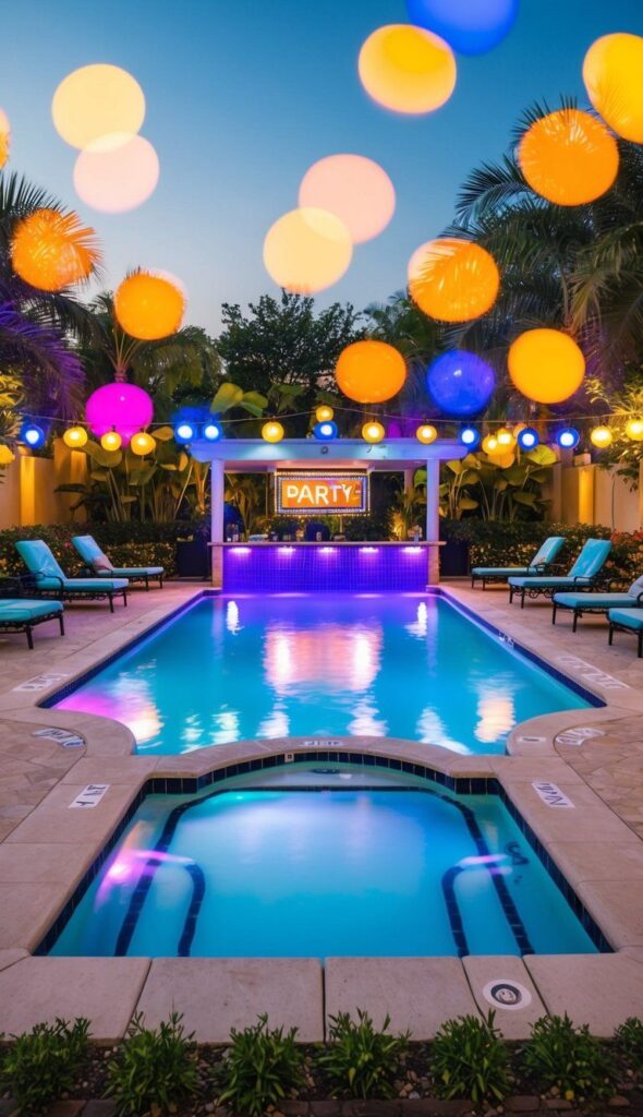 15. Swim-Up Bar Party Pool