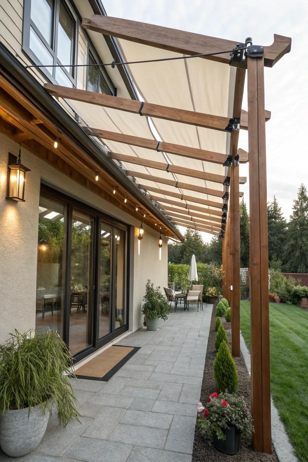 8. Adjustable Shade for a Flexible Pergola