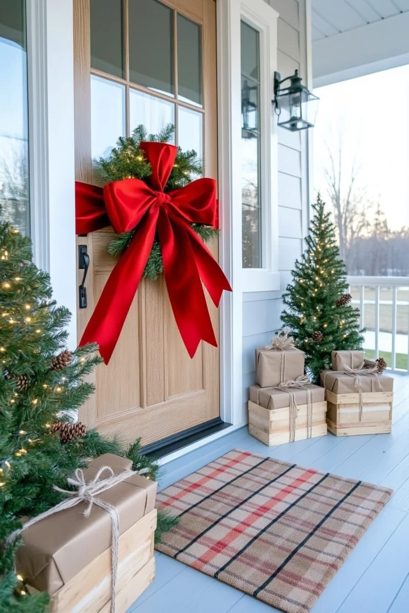2. Oversized Red Bow for Your Front Door - photo 2