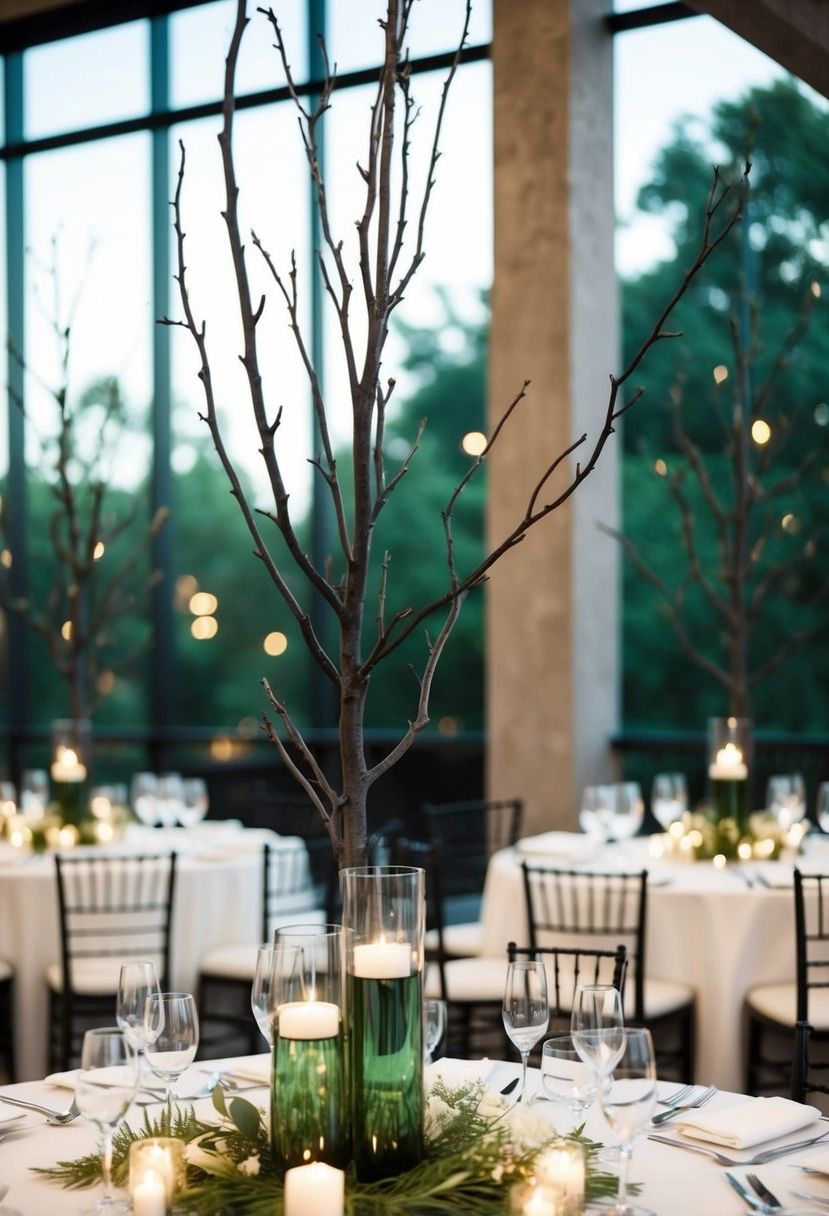9) Tall Branch Centerpieces for Height