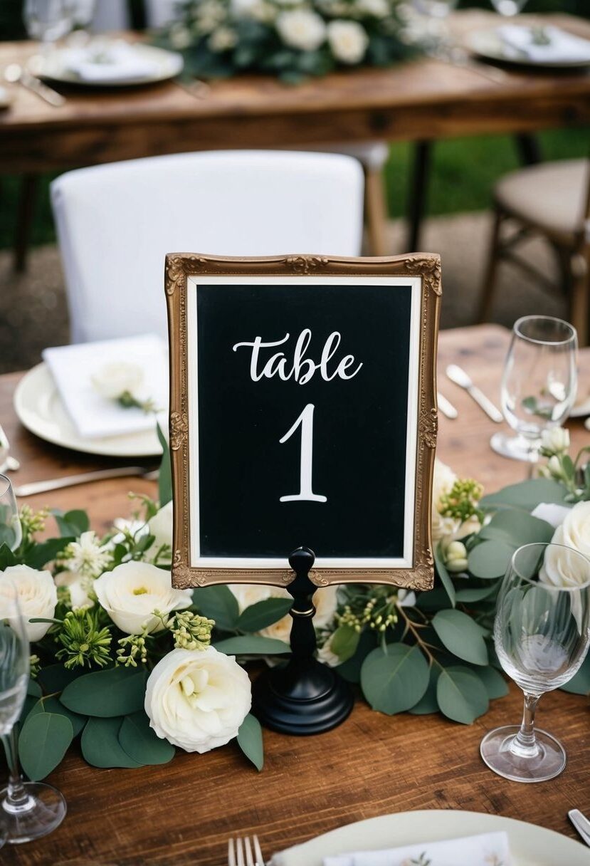 26) Chalkboard Table Labels