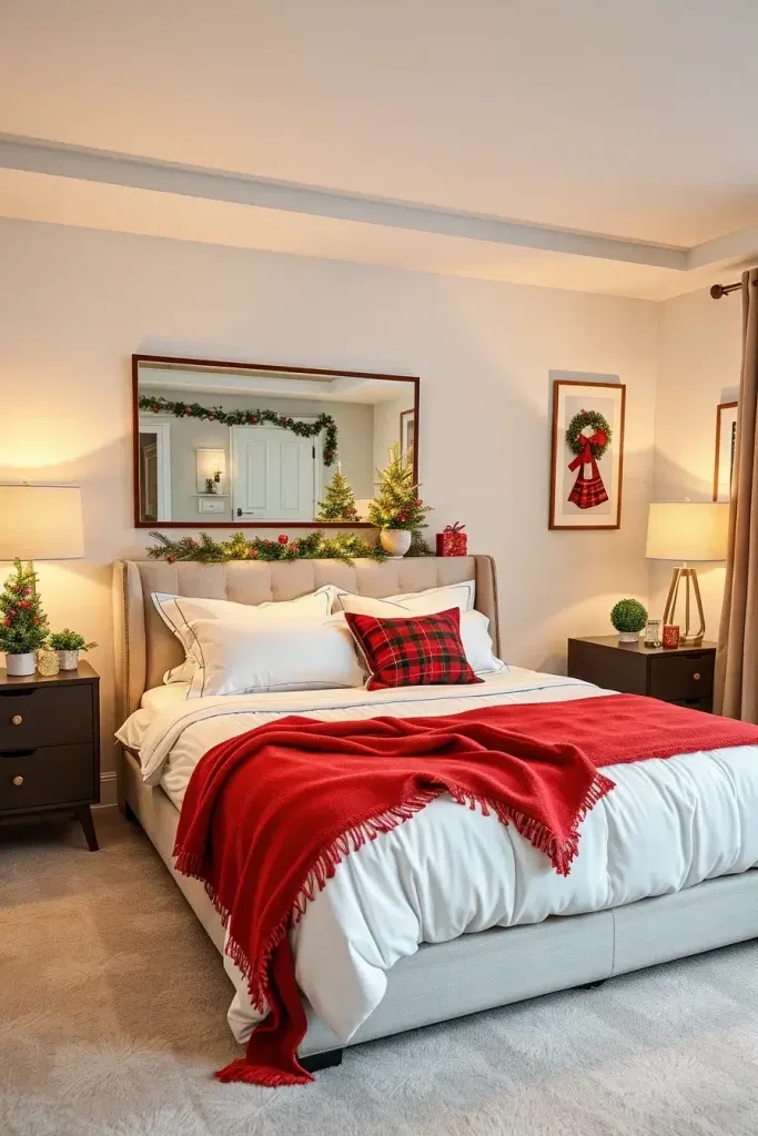Minimalist Bedroom Ideas with Subtle Holiday Touches