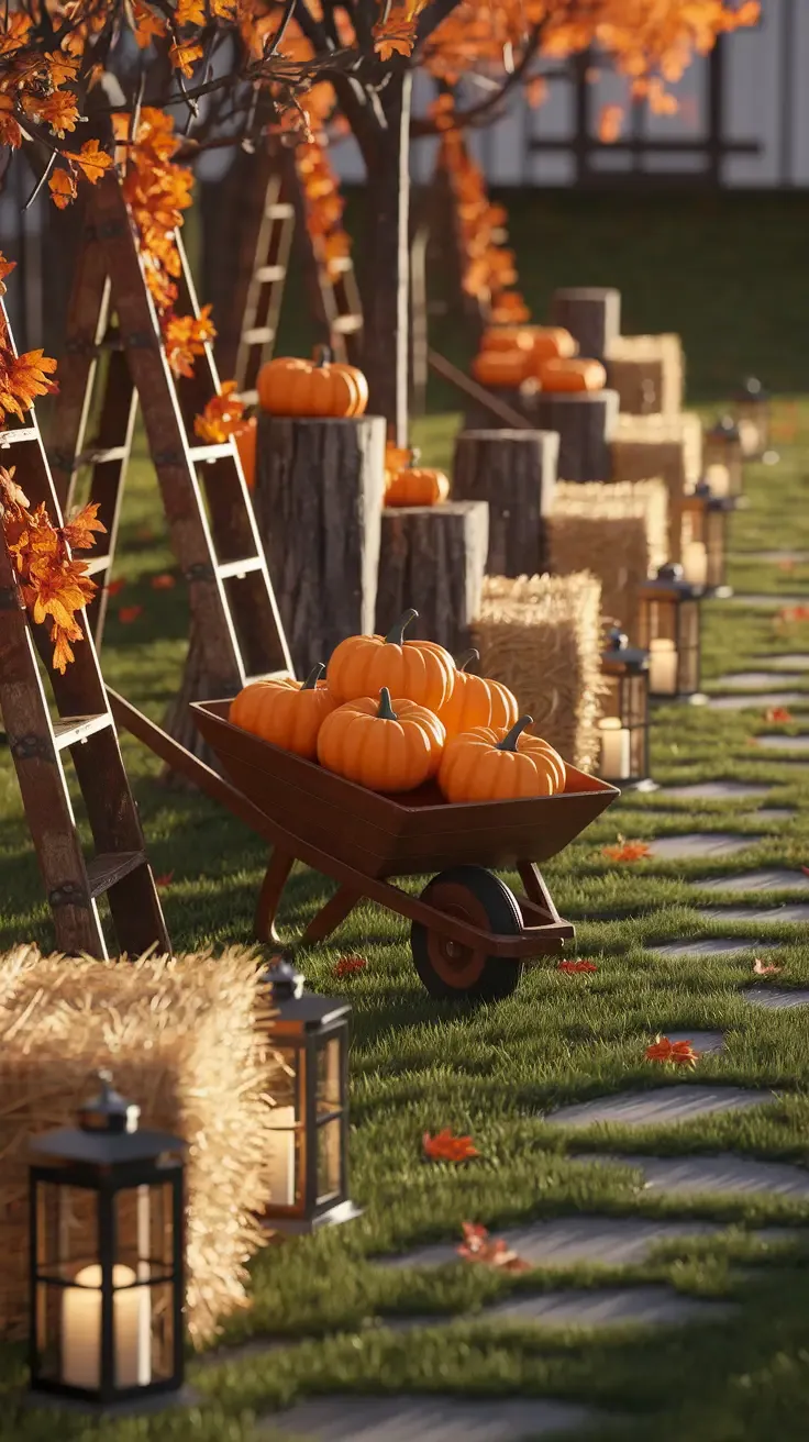 Charming Country-Style Fall Yard Decor