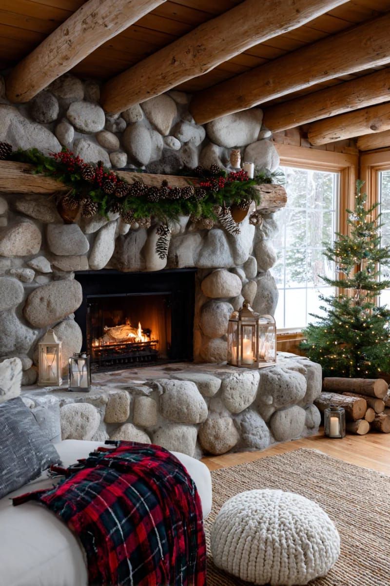 1. Rustic Pinecone Berry Garland for the Mantel - photo 3