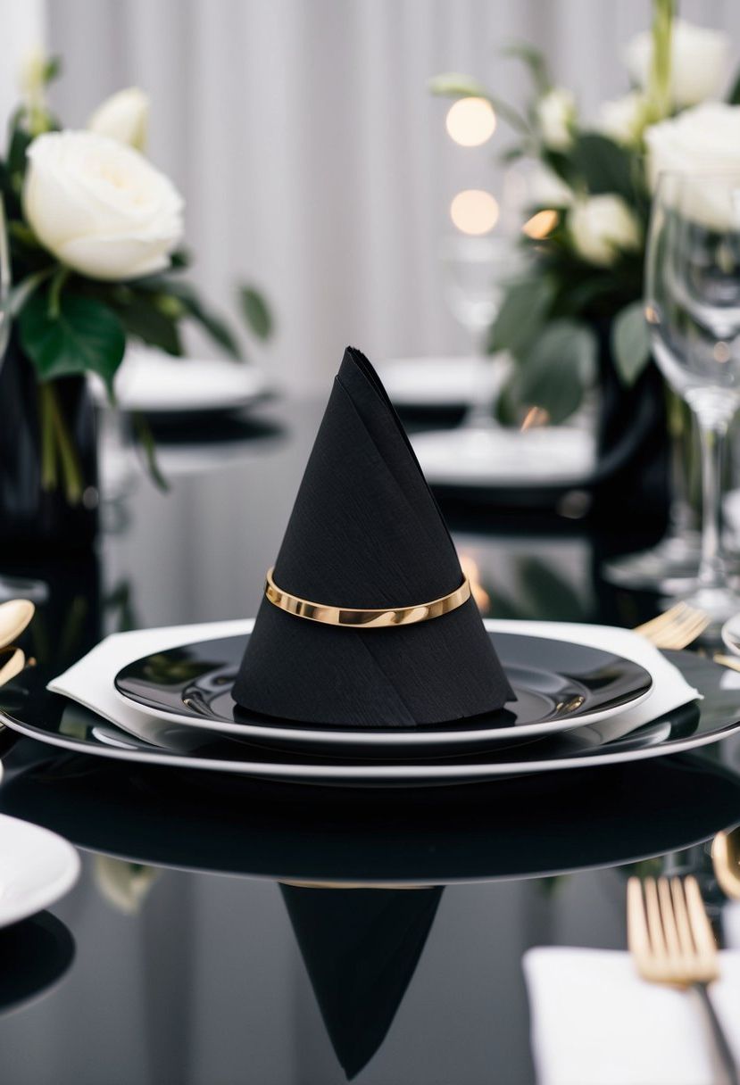 44) Modern Black Napkin Ring Ideas